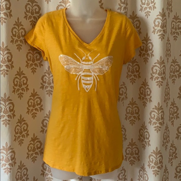 St. John's Bay Tops - St Johns Bay bumble bee v-neck tee M